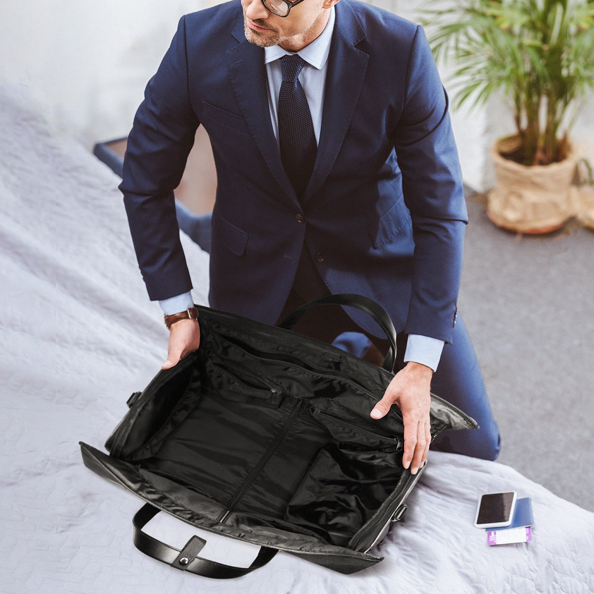 Torba podróżna Wozinsky na garnitur z na mokre rzeczy (45 l) - czarna – zdjęcie 12