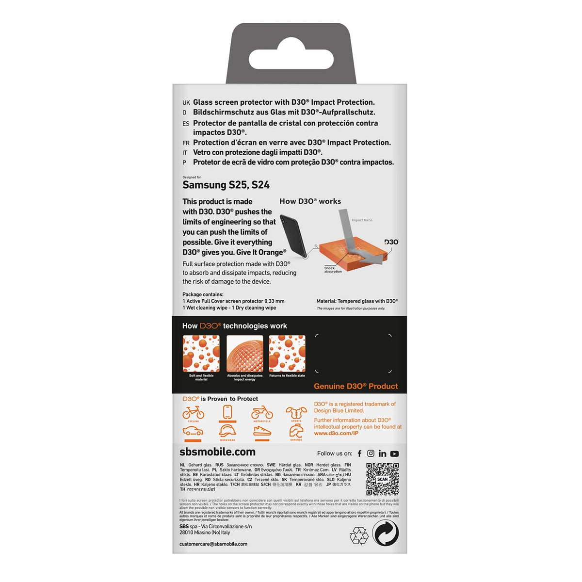 Szkło hartowane SBS Tempered Glass D3O z do Samsung Galaxy S25+ / S24+ – zdjęcie 4