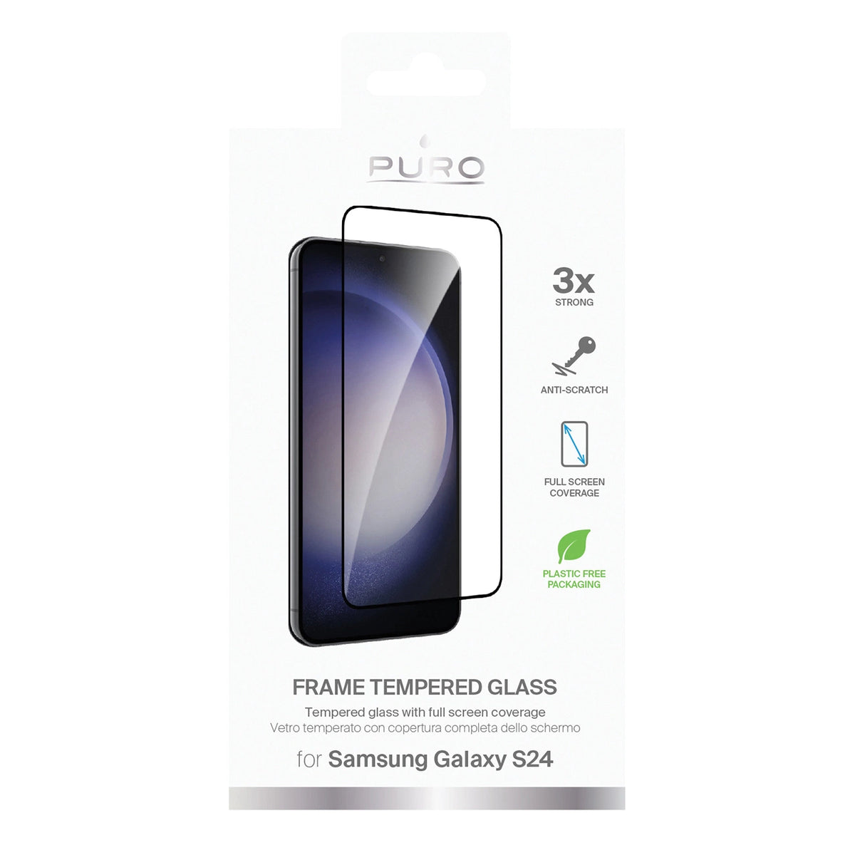 Szkło hartowane Puro Frame Tempered Glass z do Samsung Galaxy S25 / S24 – zdjęcie 2