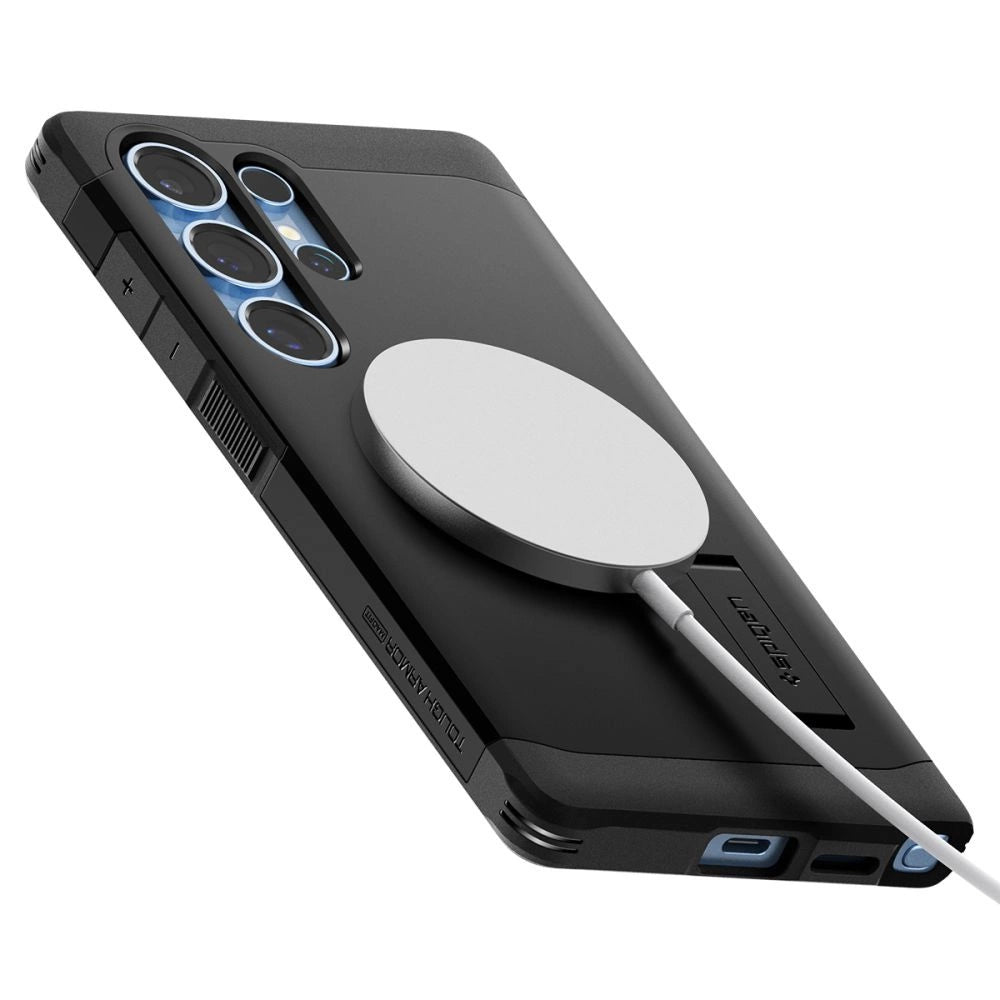 Etui Spigen Tough Armor MagSafe na Samsung Galaxy S25 Ultra - czarne – zdjęcie 8