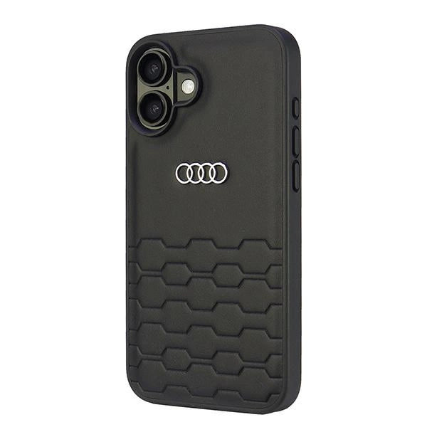 Etui Audi Synthetic Leather na iPhone 16 Plus 6.7" - czarne – zdjęcie 2