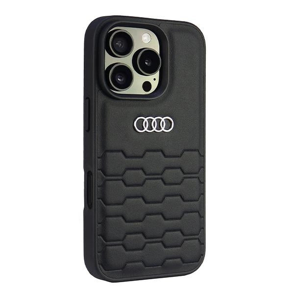 Etui Audi Synthetic Leather na iPhone 16 Pro 6.3" - czarne – zdjęcie 2