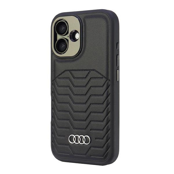 Etui Audi Synthetic Leather MagSafe na iPhone 16 6.1" - czarne – zdjęcie 2