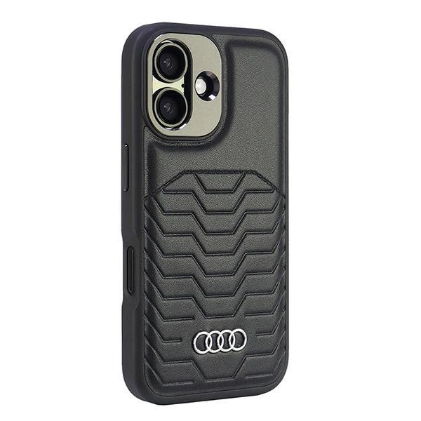 Etui Audi Synthetic Leather MagSafe na iPhone 16 6.1" - czarne – zdjęcie 3