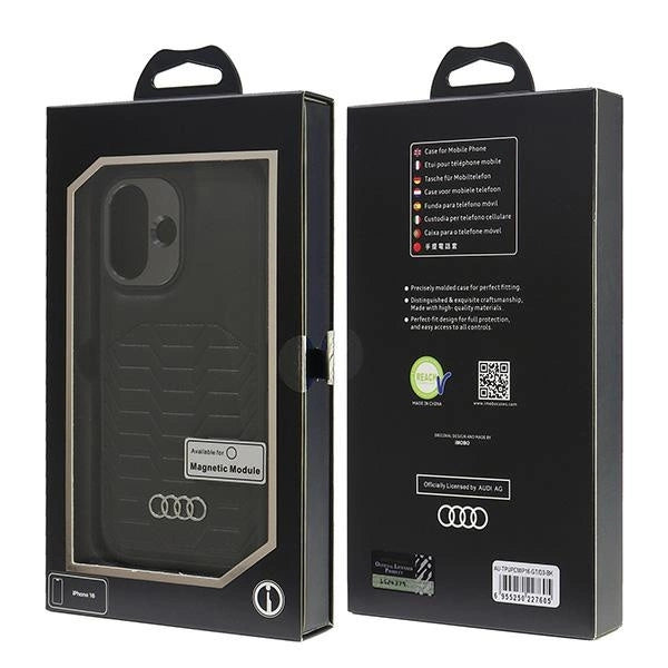 Etui Audi Synthetic Leather MagSafe na iPhone 16 6.1" - czarne – zdjęcie 7