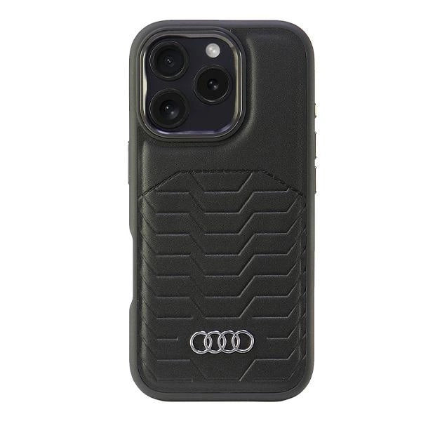 Etui Audi Synthetic Leather MagSafe na iPhone 16 Pro 6.3" - czarne