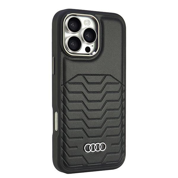 Etui Audi Synthetic Leather MagSafe na iPhone 16 Pro Max 6.9" - czarne – zdjęcie 2