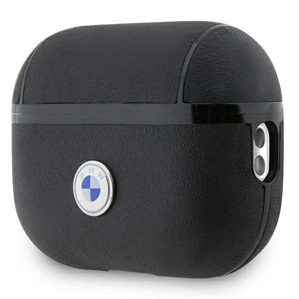 Etui BMW Geniune Leather Silver Logo na AirPods Pro 2 (2022/2023) - czarne – zdjęcie 3