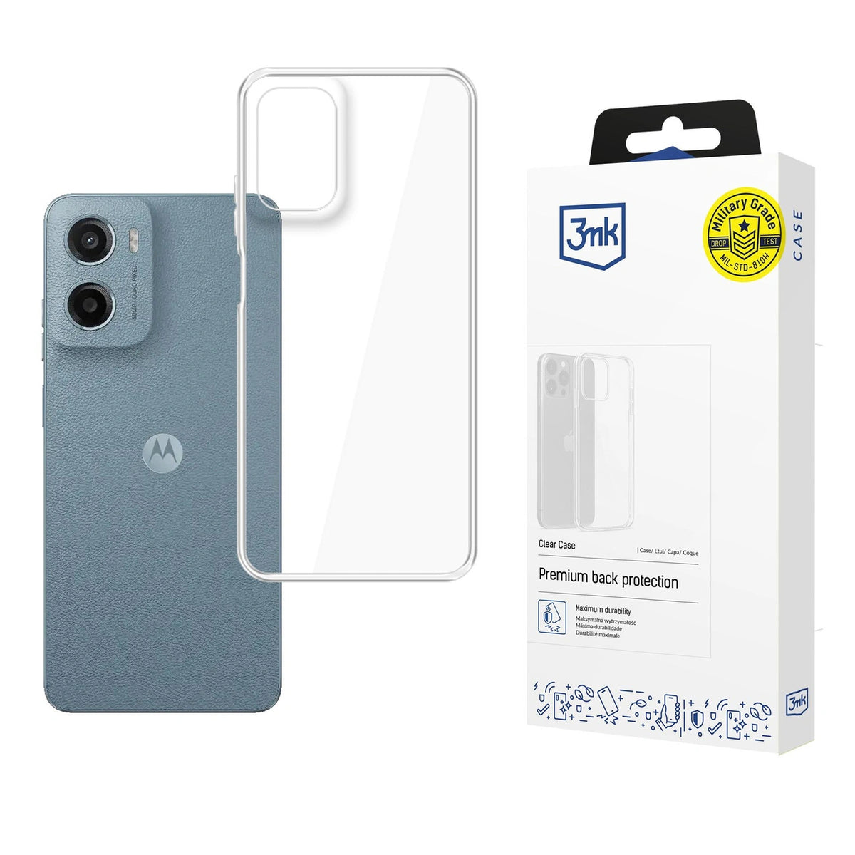 Etui 3mk Clear Case na Motorola Moto G05 / E15 G4 - przezroczyste