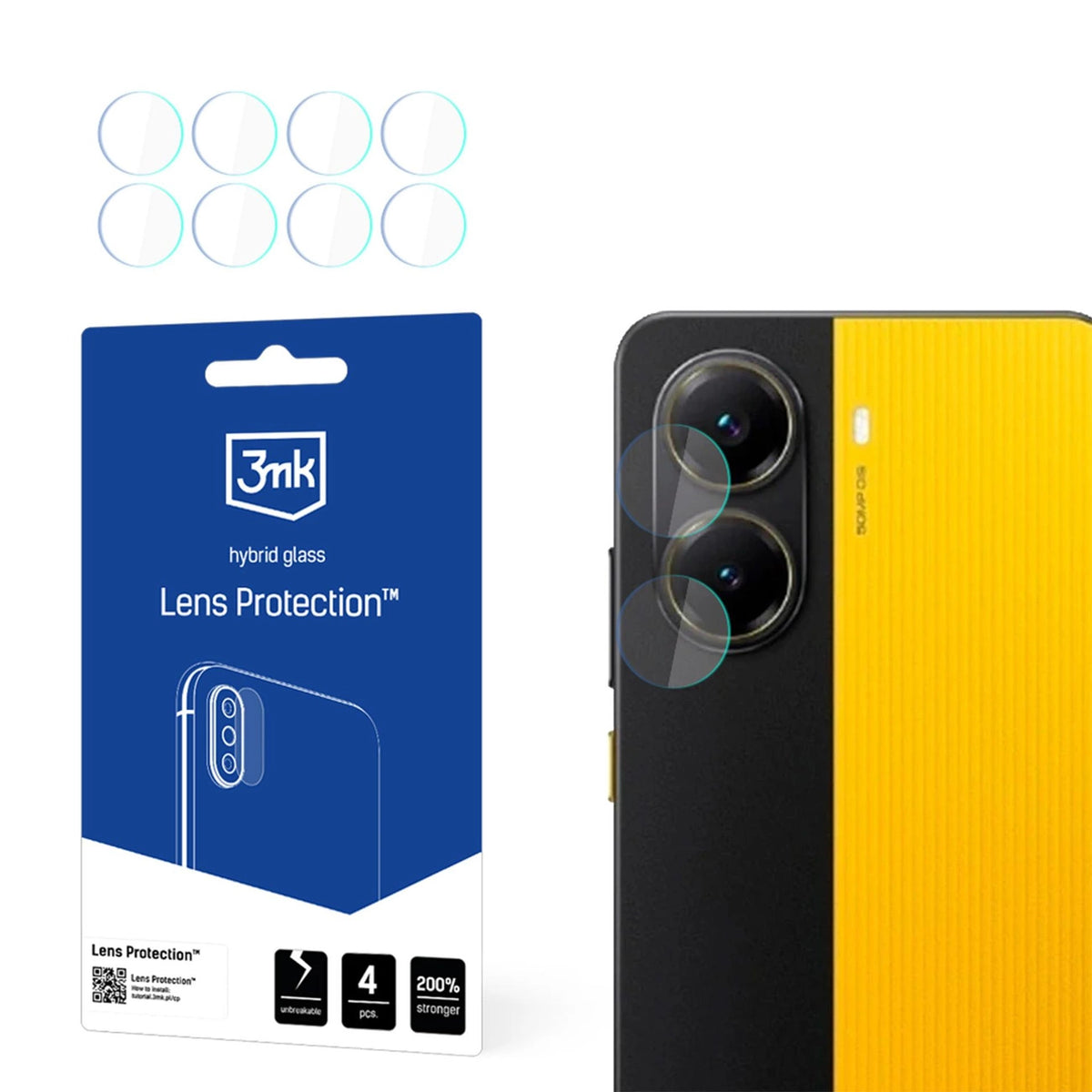 Szkło hybrydowe do obiektywu aparatu 3mk Lens na Xiaomi Poco X7 Pro