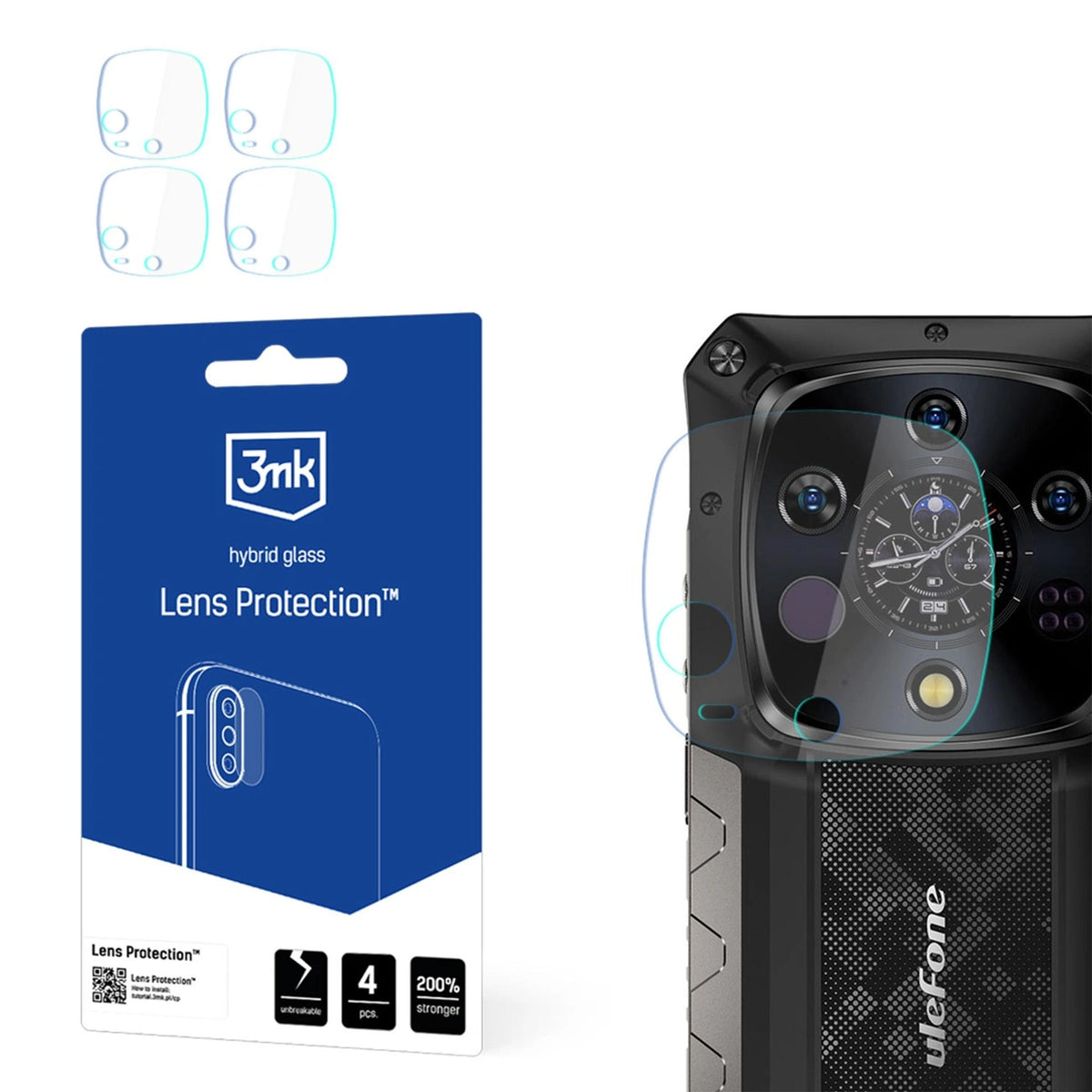 Szkło hybrydowe 3mk Lens Protection do obiektywu na Ulefone Armor 28 Ultra