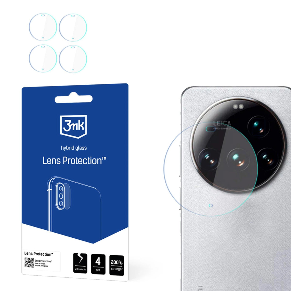 Szkło na obiektyw aparatu 3mk Lens Protection na Xiaomi 15 Ultra