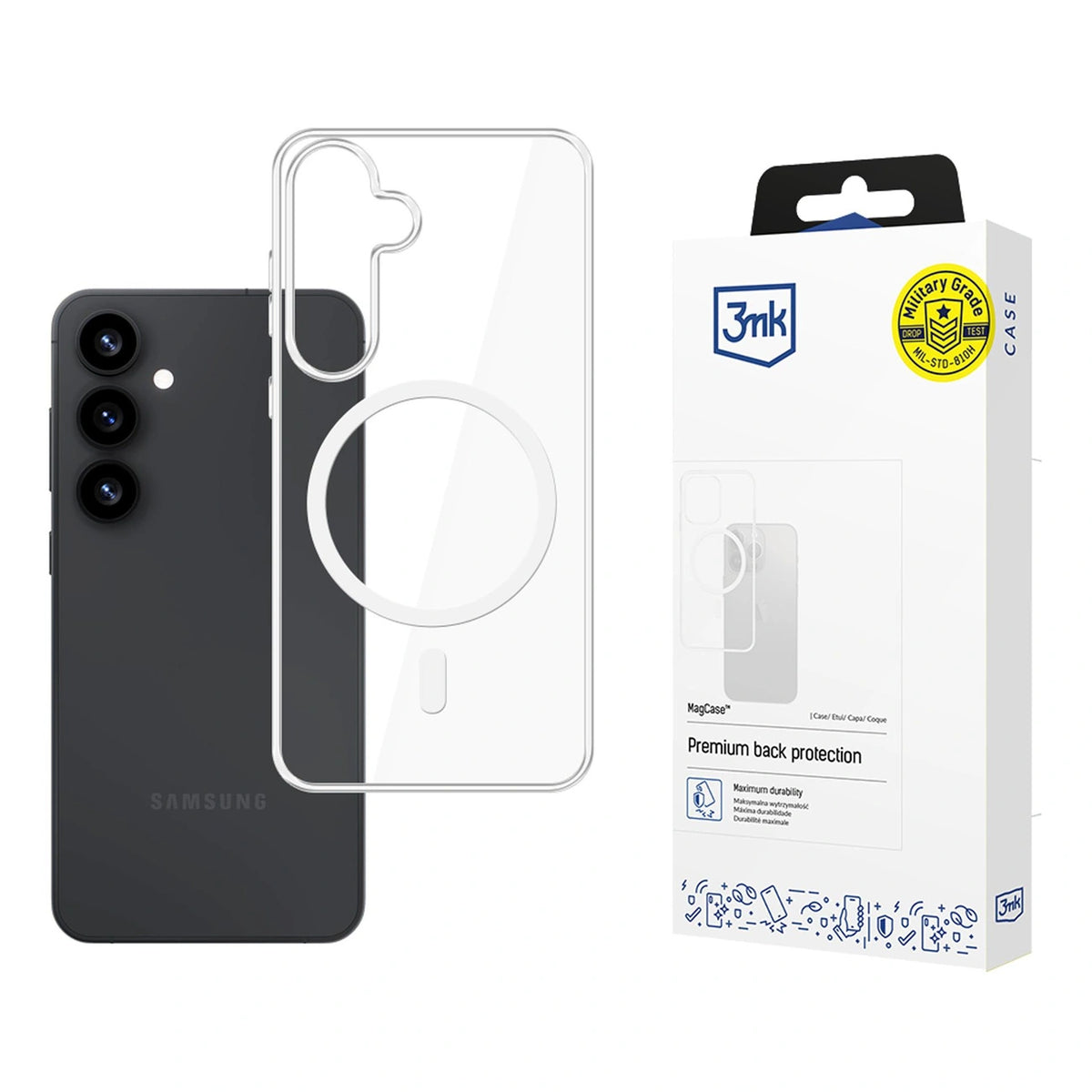 Etui 3mk MagCase na Samsung Galaxy S25+ - przezroczyste