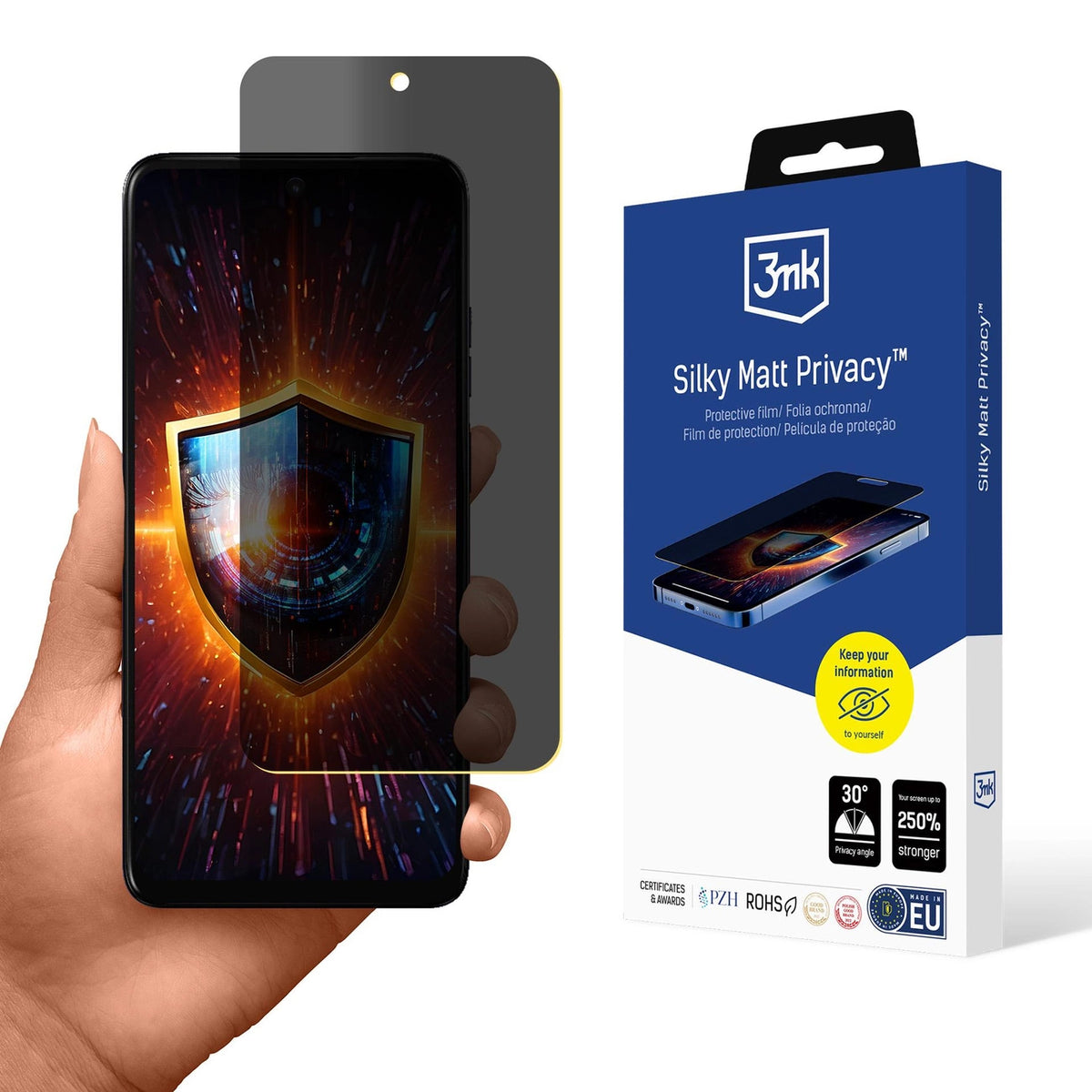 Prywatyzująca matowa folia 3mk Silky Matt Privacy na Motorola Moto E15