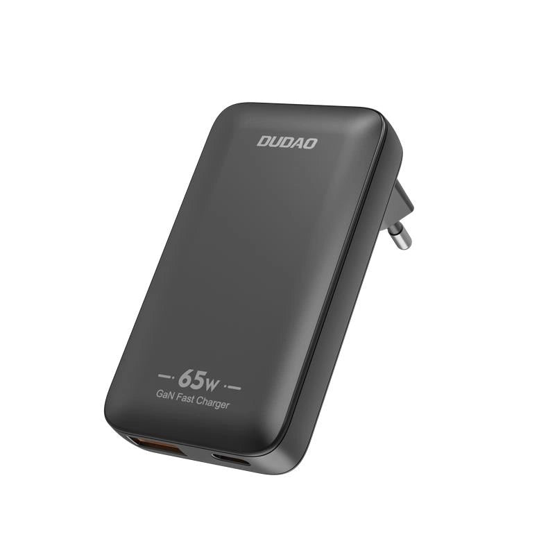 Ładowarka sieciowa podróżna GaN Dudao A65Q 65W USB-A / USB-C PD - czarna