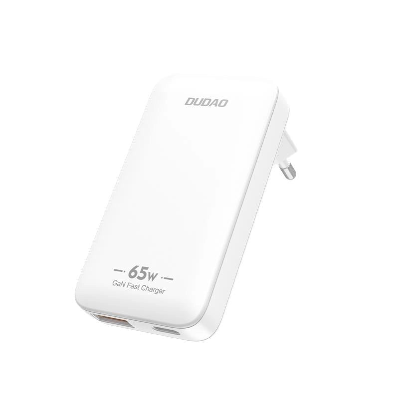 Ładowarka sieciowa podróżna GaN Dudao A65Q 65W USB-A / USB-C PD - biała