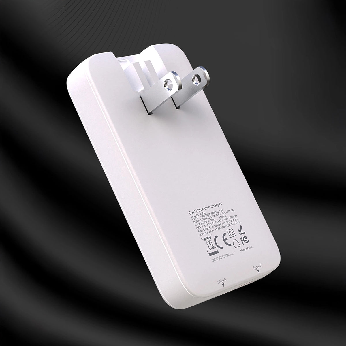 Ładowarka sieciowa podróżna GaN Dudao A65Q 65W USB-A / USB-C PD - biała – zdjęcie 2