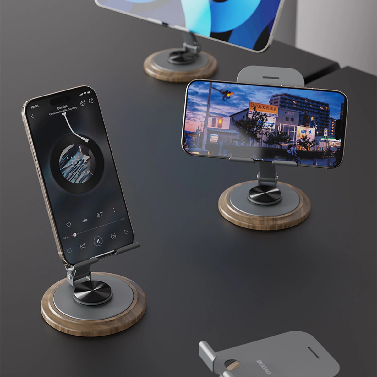 Podstawka do telefonu Dudao F17M 360° metalowa - szara – zdjęcie 11