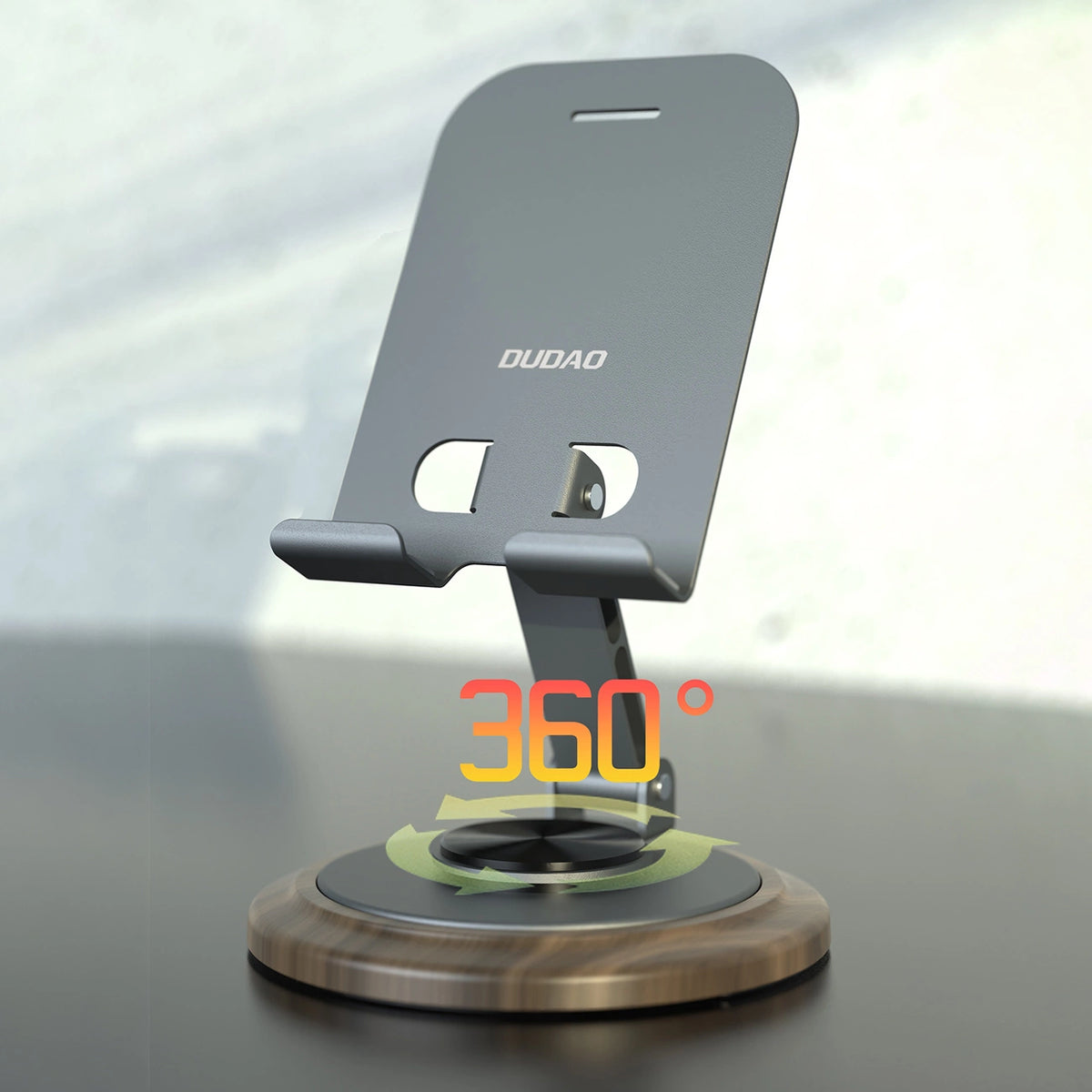 Podstawka do telefonu Dudao F17M 360° metalowa - szara – zdjęcie 5