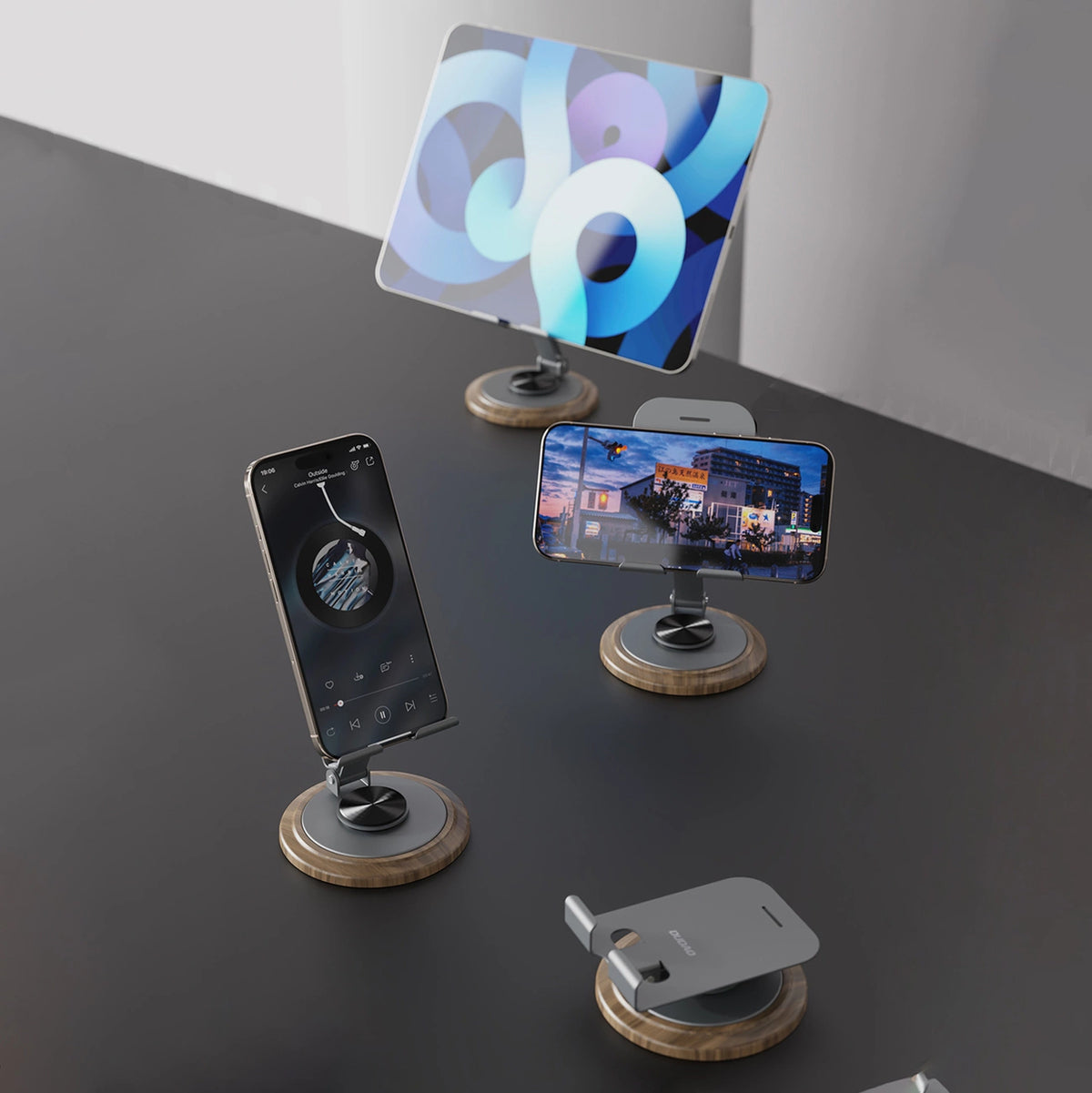 Podstawka do telefonu Dudao F17M 360° metalowa - szara – zdjęcie 8