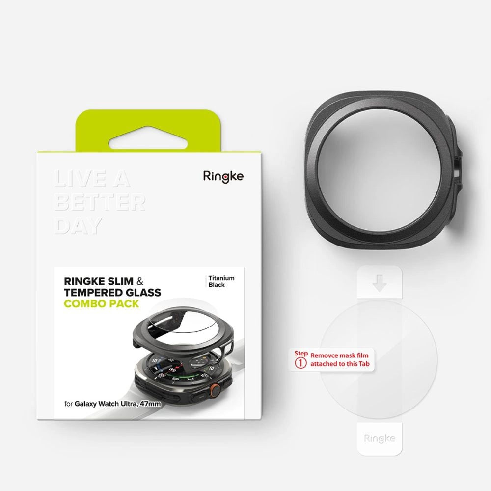 Zestaw etui+szkło Ringke Slim na Samsung Galaxy Watch Ultra 47 mm - czarny – zdjęcie 8
