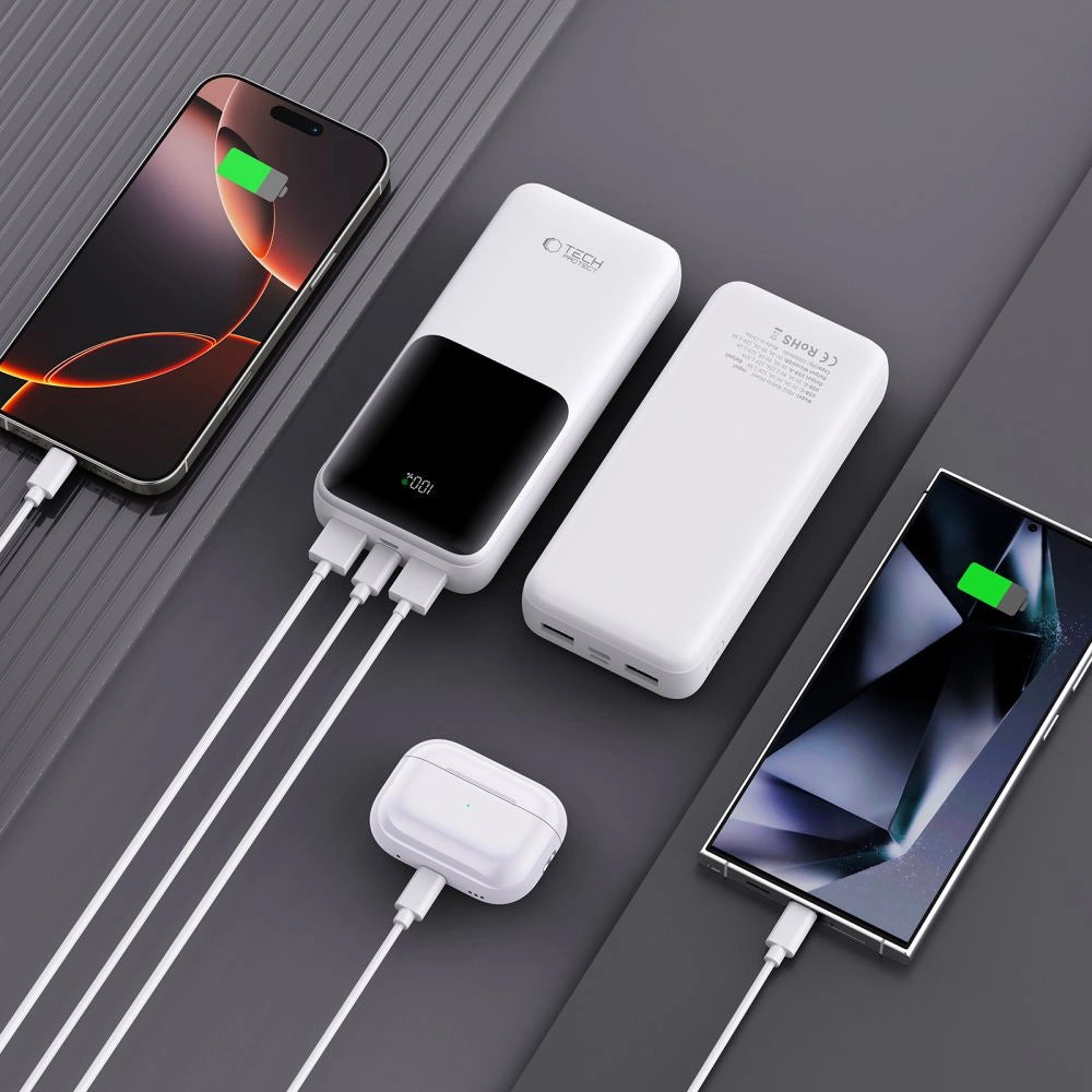Powerbank Tech-Protect PB02 20000mAh 22.5W - biały – zdjęcie 6