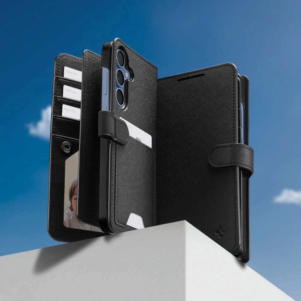 Etui Spigen Wallet "S" na Samsung Galaxy S25+ - czarne – zdjęcie 10