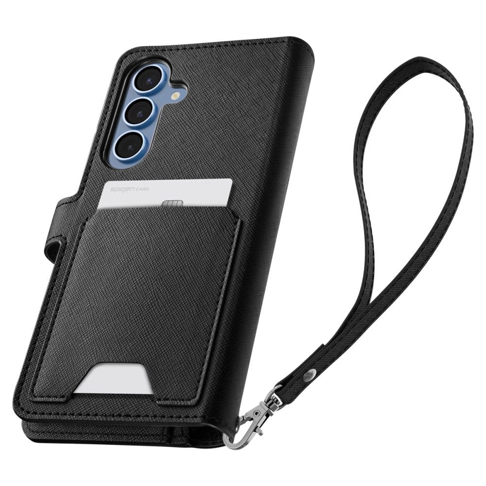 Etui Spigen Wallet "S" na Samsung Galaxy S25+ - czarne – zdjęcie 6