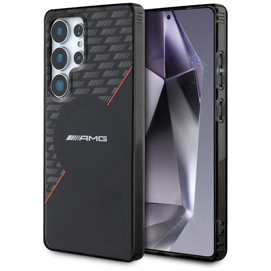 Etui AMG Double Layer Rhombs na Samsung Galaxy S25 Ultra - czarno-czerwone