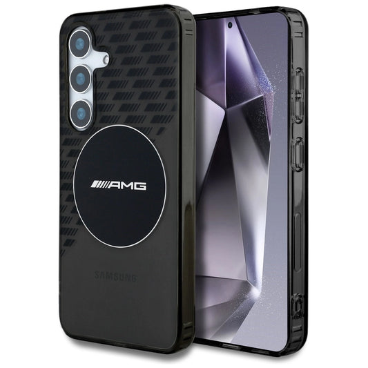 Etui AMG Transparent Rhombs MagSafe na Samsung Galaxy S25 - czarne