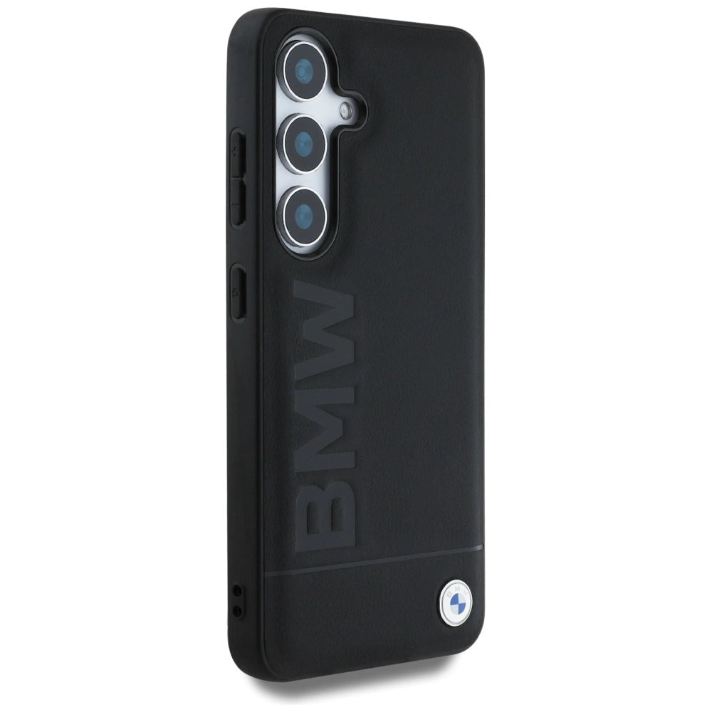 Etui BMW Leather Big Wordmark na Samsung Galaxy S25+ - czarne – zdjęcie 4