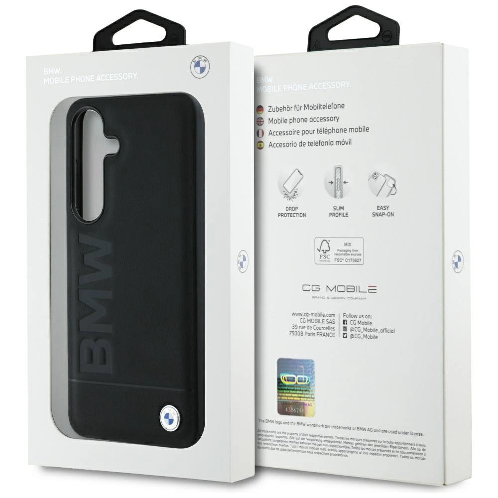 Etui BMW Leather Big Wordmark na Samsung Galaxy S25+ - czarne – zdjęcie 8