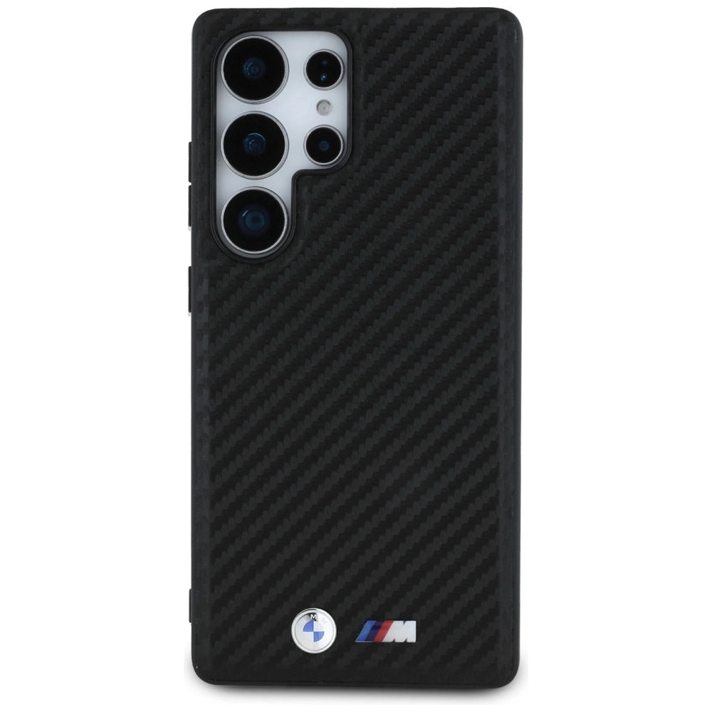 Etui BMW Leather Carbon MagSafe na Samsung Galaxy S25 Ultra - czarne – zdjęcie 3