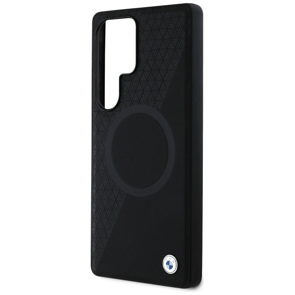 Etui BMW Leather Half Textured MagSafe na Samsung Galaxy S25 Ultra - czarne – zdjęcie 6
