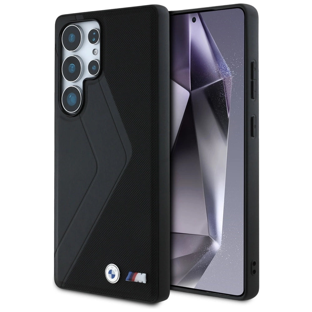 Etui BMW Leather Oversized Stripes na Samsung Galaxy S25 Ultra - czarne
