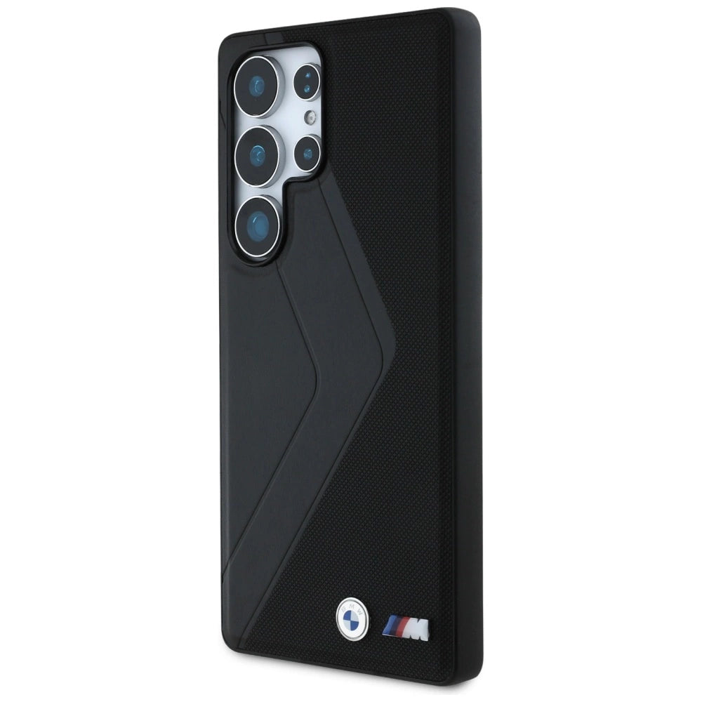 Etui BMW Leather Oversized Stripes na Samsung Galaxy S25 Ultra - czarne – zdjęcie 2