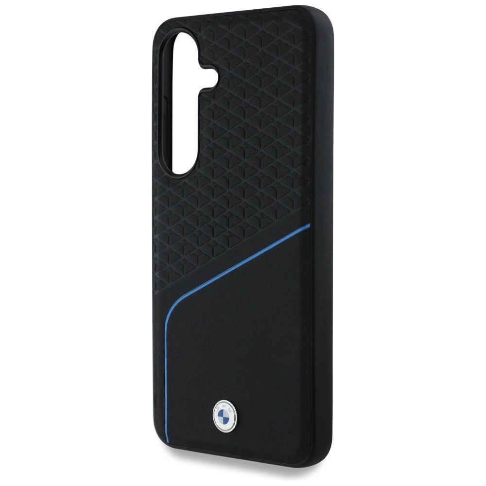 Etui BMW Leather Textured and Smooth MagSafe na Samsung Galaxy S25 - czarne – zdjęcie 6