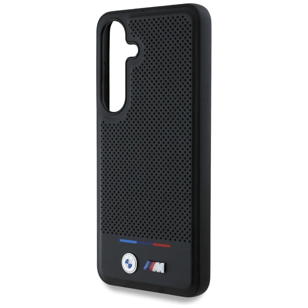 Etui BMW Leather Tricolor Stripe MagSafe na Samsung Galaxy S25 - czarne – zdjęcie 6