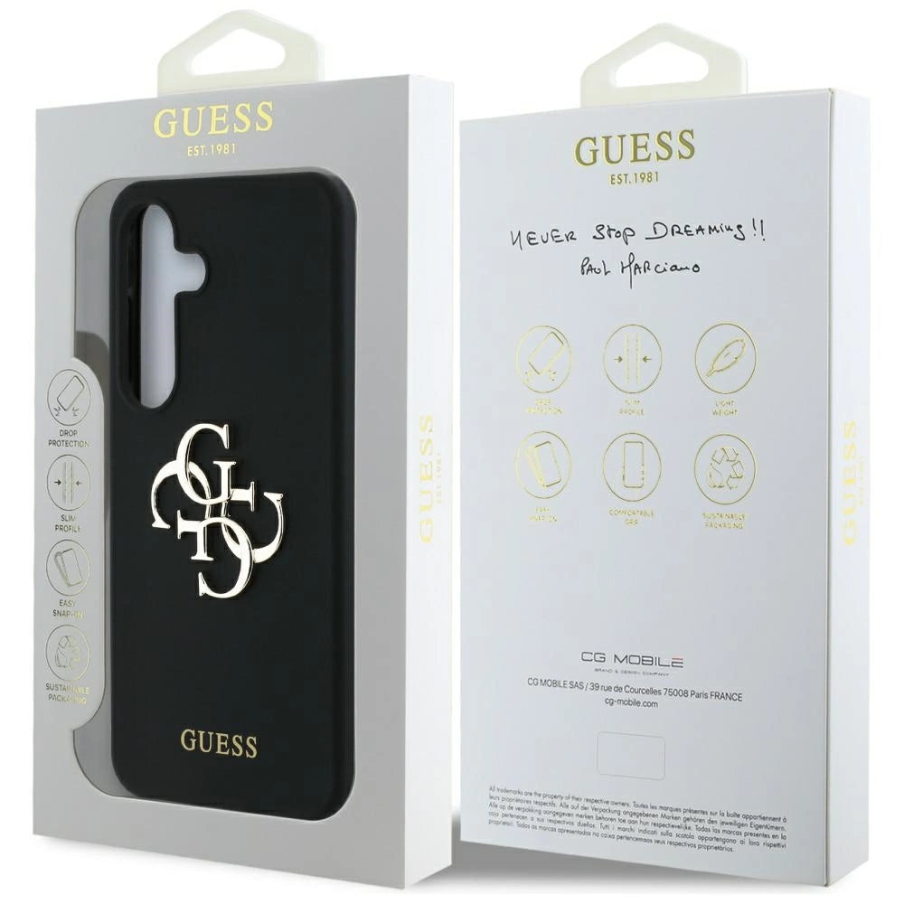 Etui Guess Silicone Big 4G Logo Bottom na Samsung Galaxy S25 - czarne – zdjęcie 8
