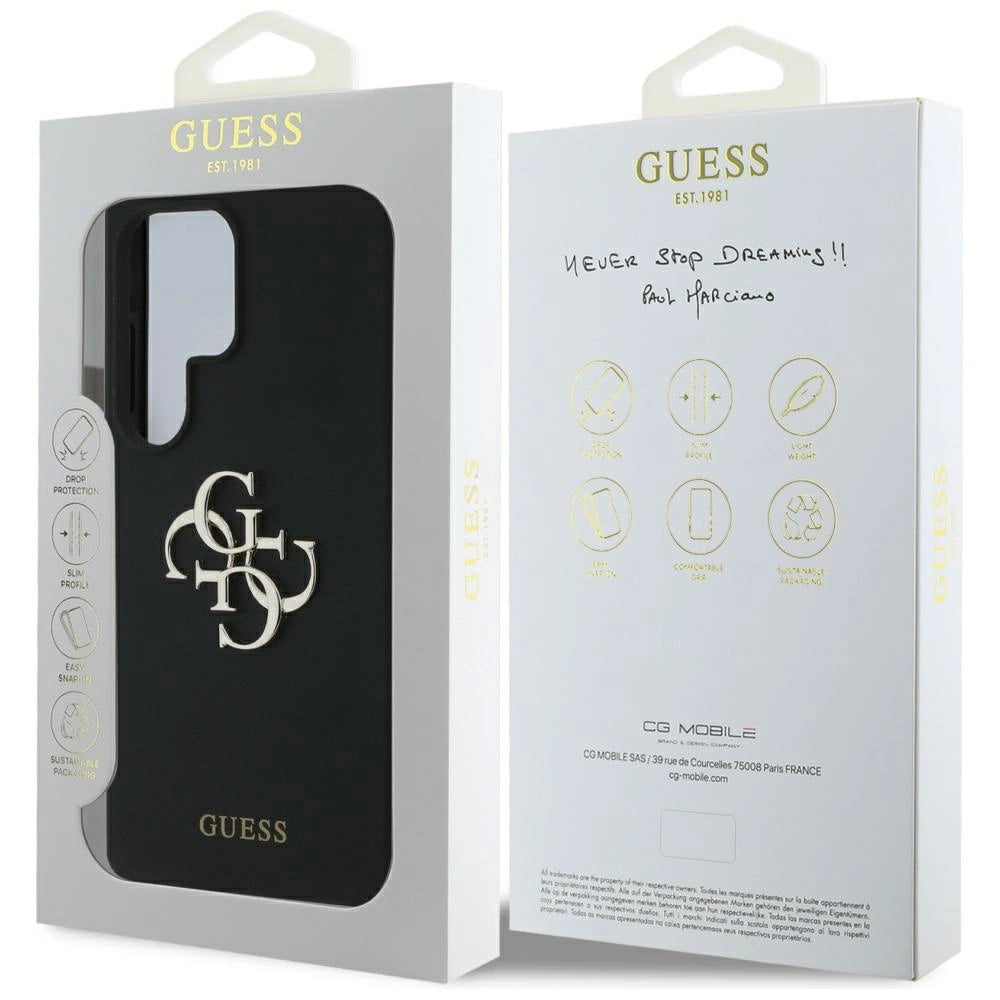 Etui Guess Silicone Big 4G Logo na Samsung Galaxy S25 Ultra - czarne – zdjęcie 8