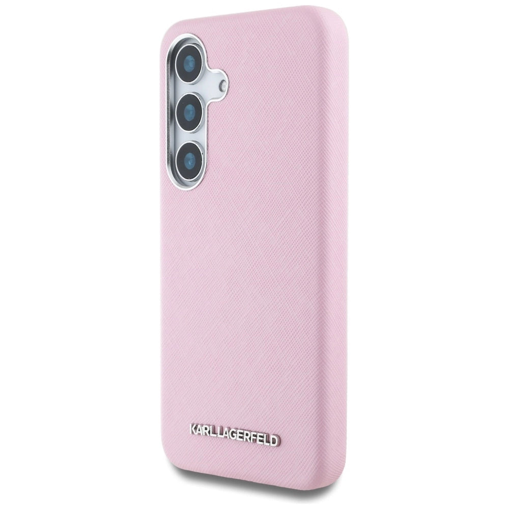 Etui Karl Lagerfeld Saffiano Full Wrapped na Samsung Galaxy S25 - różowe – zdjęcie 2