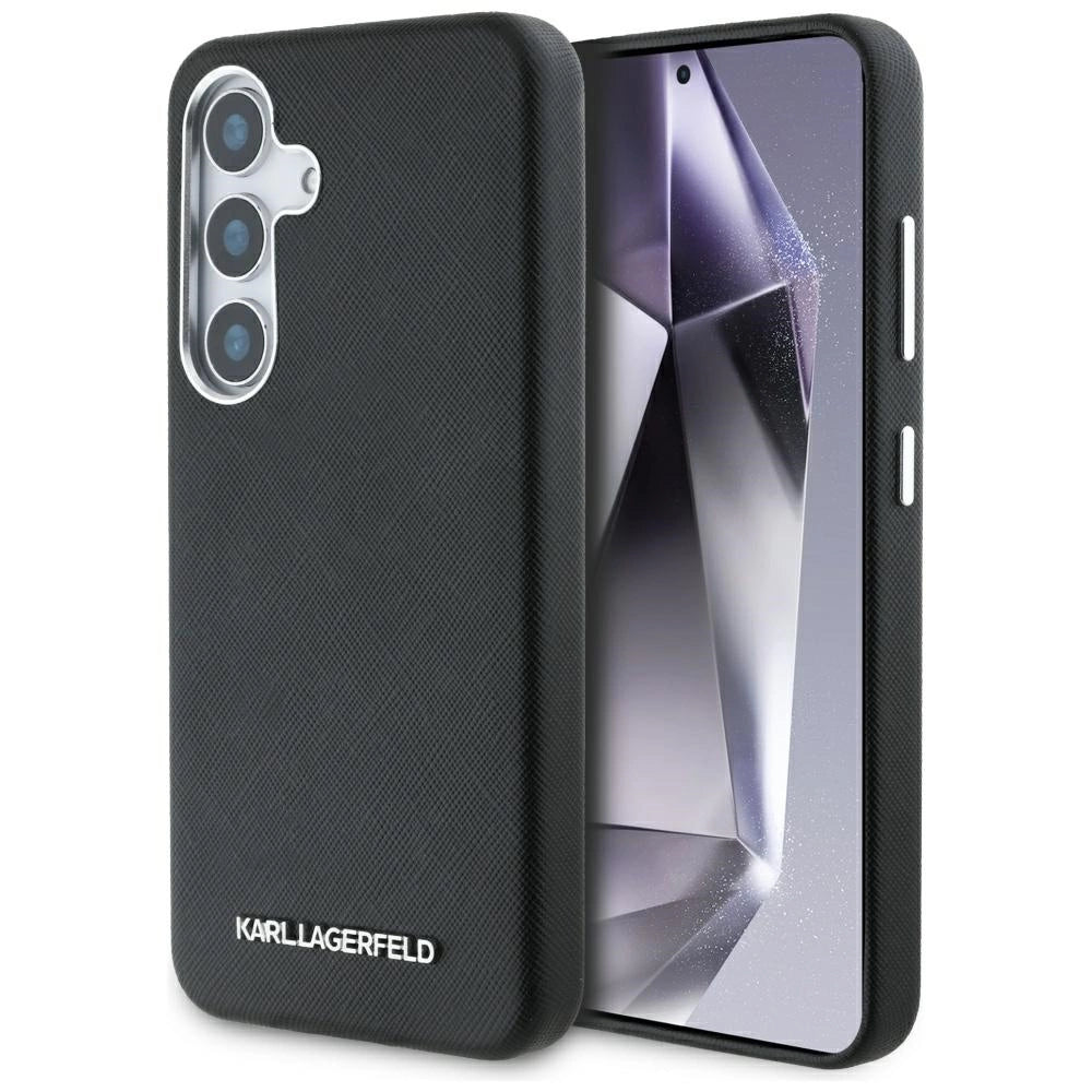 Etui Karl Lagerfeld Saffiano Full Wrapped na Samsung Galaxy S25+ - czarne