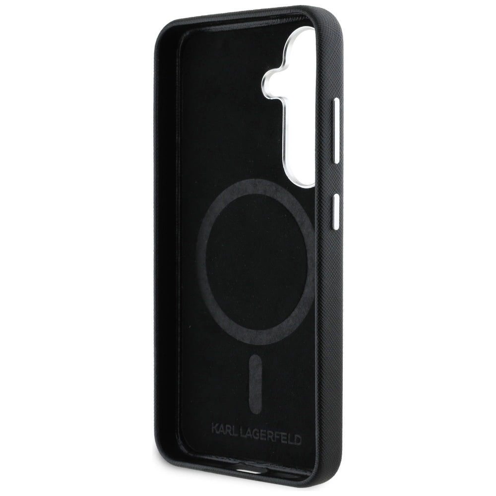 Etui Karl Lagerfeld Saffiano Full Wrapped na Samsung Galaxy S25+ - czarne – zdjęcie 7