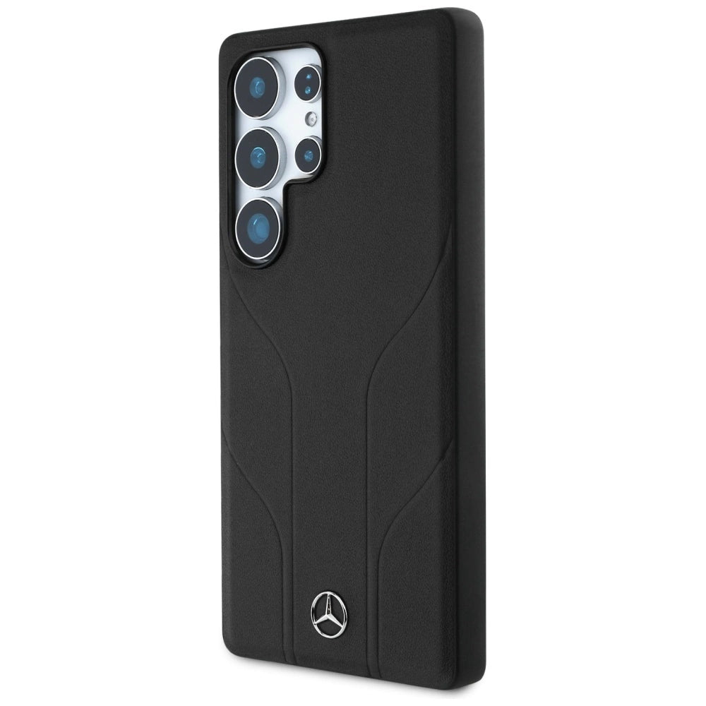 Etui Mercedes Leather Debossed Lines na Samsung Galaxy S25 Ultra - czarne – zdjęcie 2