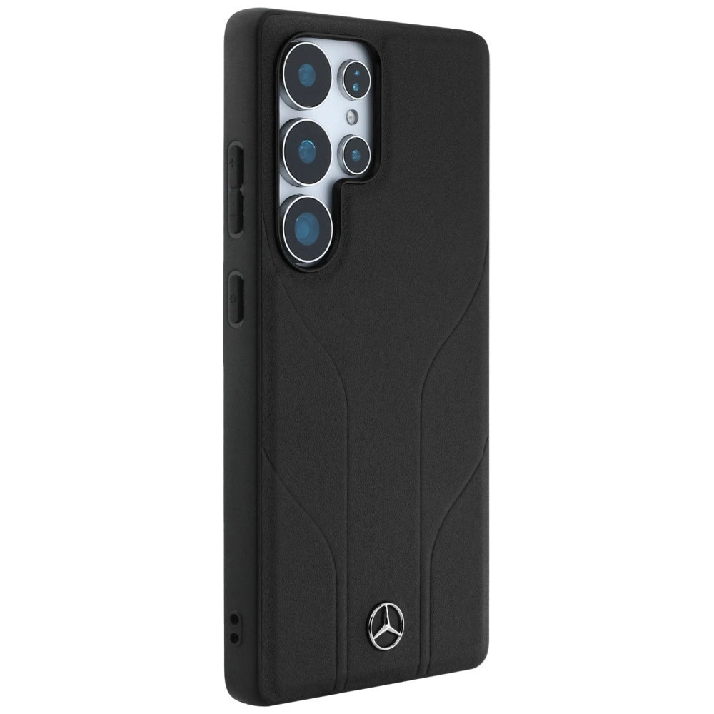 Etui Mercedes Leather Debossed Lines na Samsung Galaxy S25 Ultra - czarne – zdjęcie 4