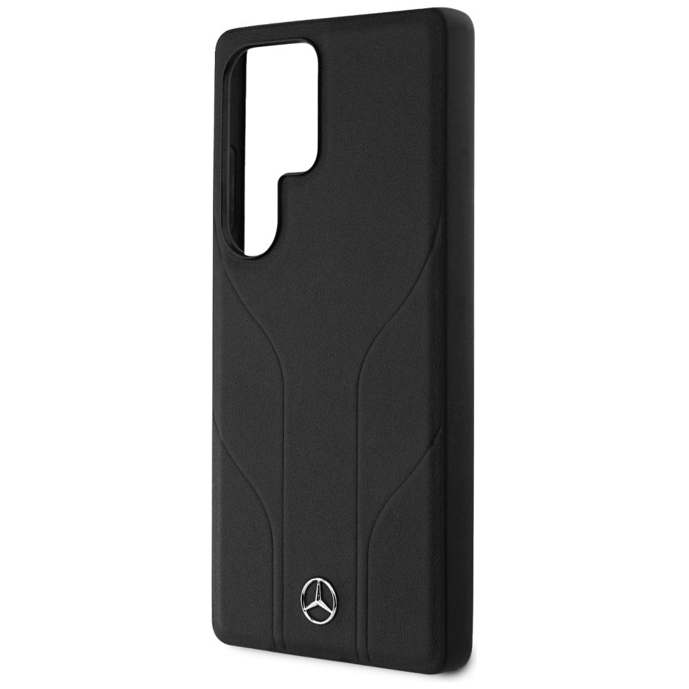 Etui Mercedes Leather Debossed Lines na Samsung Galaxy S25 Ultra - czarne – zdjęcie 6