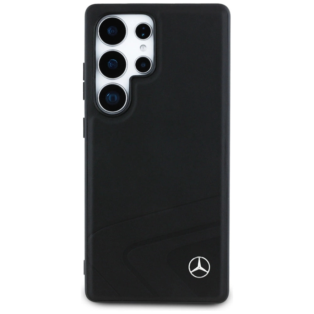 Etui Mercedes Leather Horizontal na Samsung Galaxy S25 Ultra - czarne – zdjęcie 3