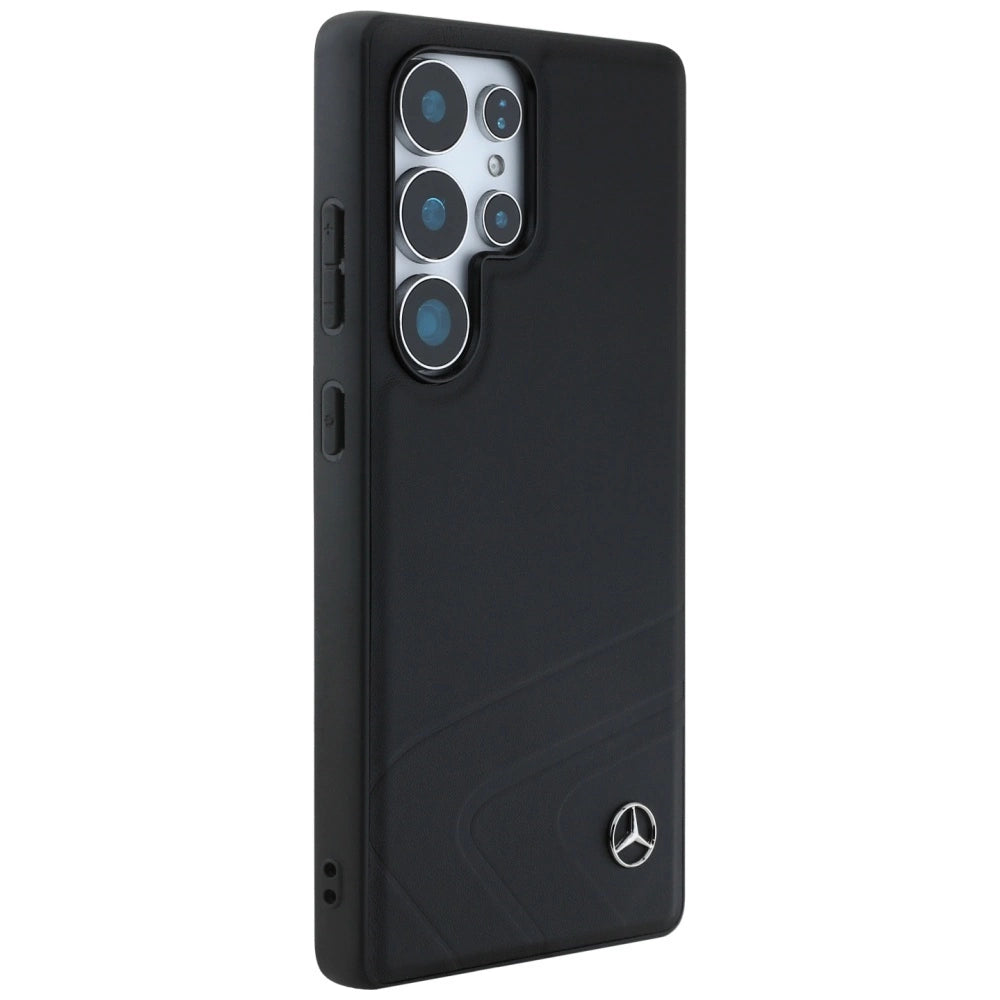 Etui Mercedes Leather Horizontal na Samsung Galaxy S25 Ultra - czarne – zdjęcie 4