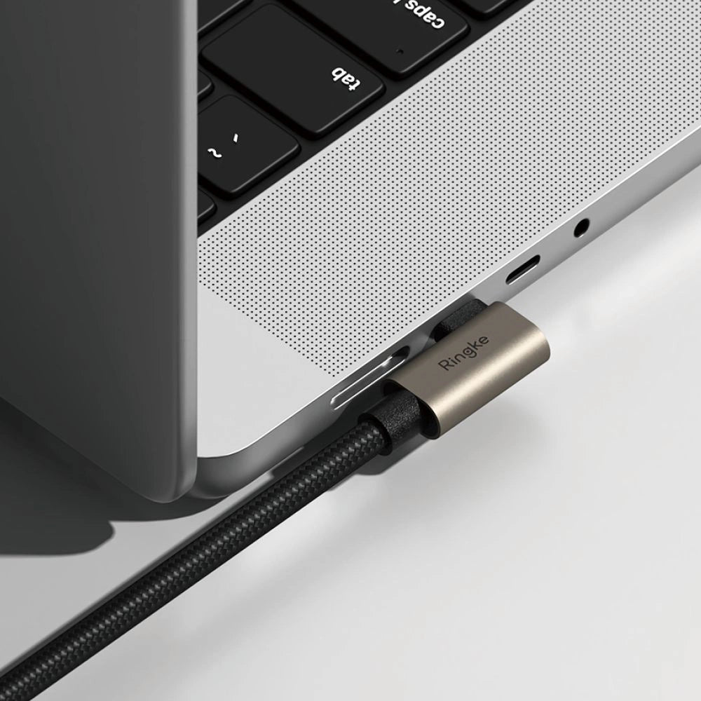 Kabel kątowy Ringke 3.2 gen. 2x2 USB-C, PD 3.1 240W 2m - czarny – zdjęcie 6