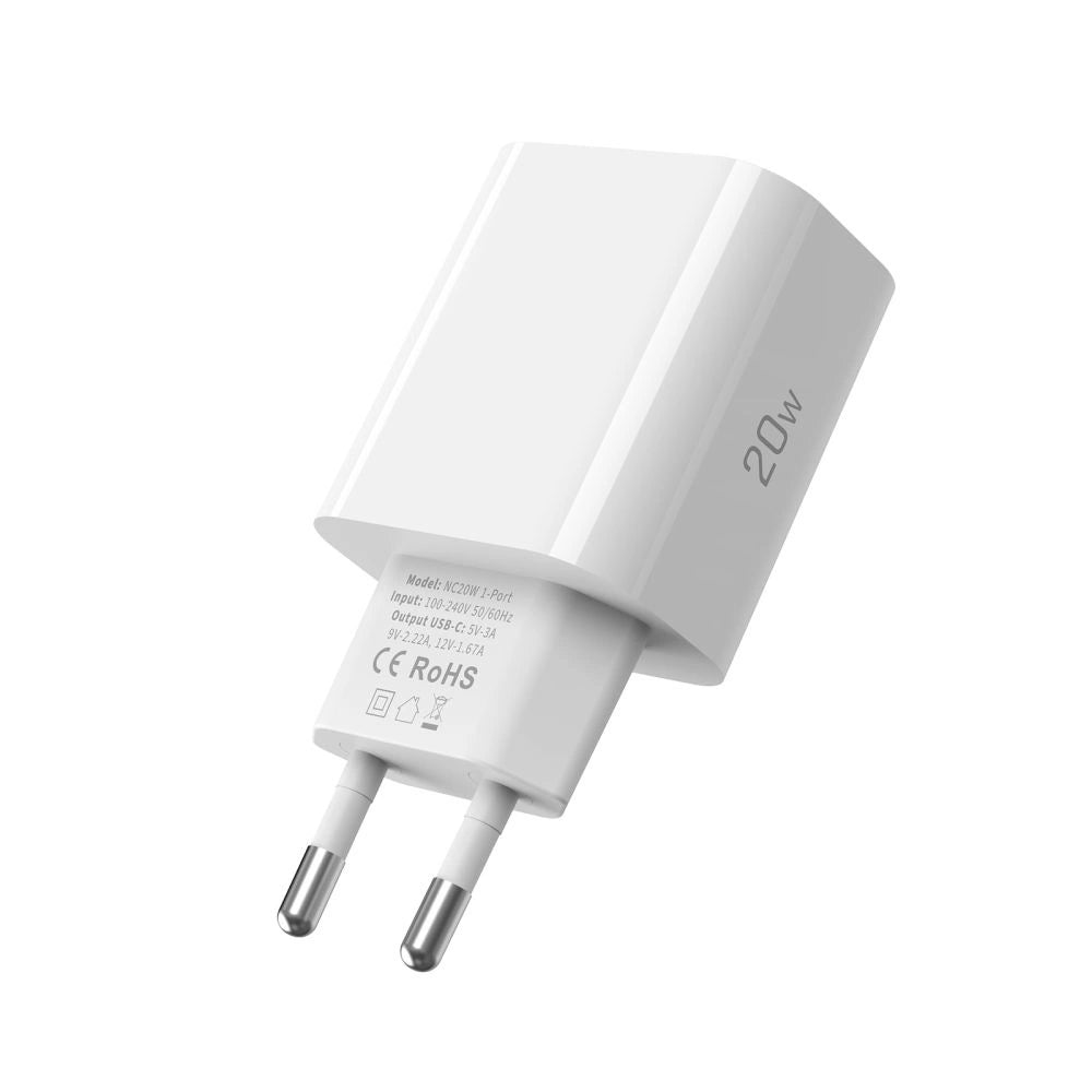 Ładowarka sieciowa Tech-Protect NC20W port USB-C - biała – zdjęcie 3